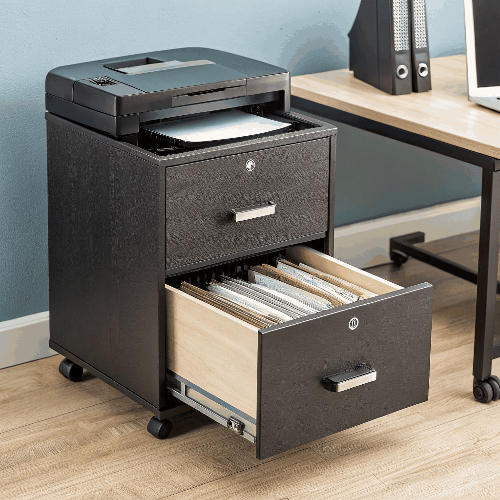 Rolling Mobile Filing Cabinet